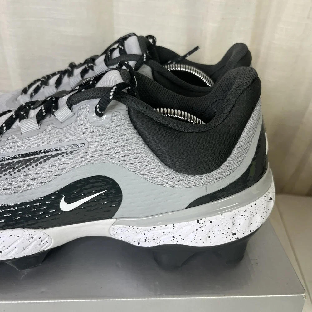 Nike Alpha Huarache Elite 4‎ Low MCS Smoke Grey Size 11.5 Baseball Cleats